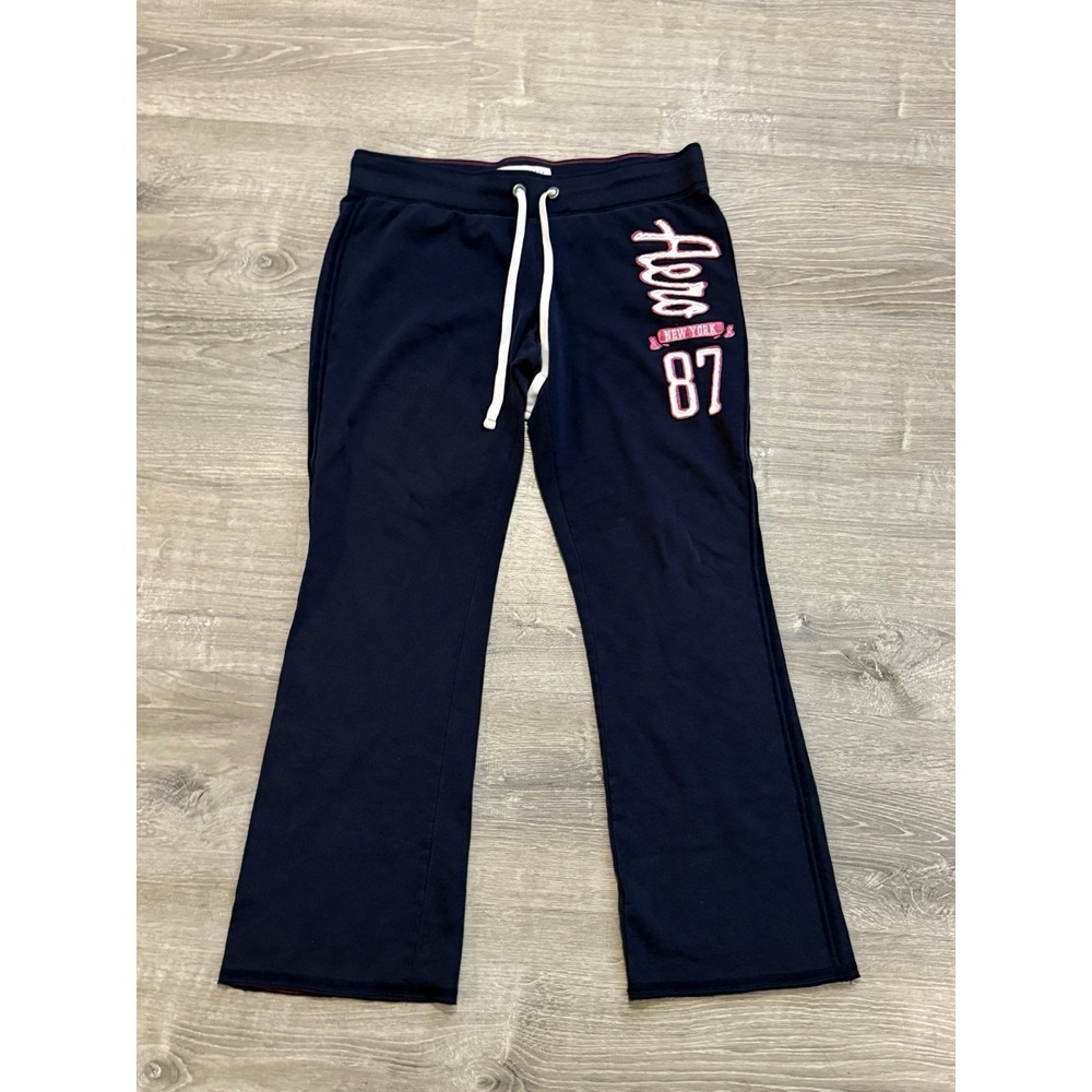 Aeropostale Aero 87 Womens Navy Blue Fit & Flare Sweat Pants L Y2k